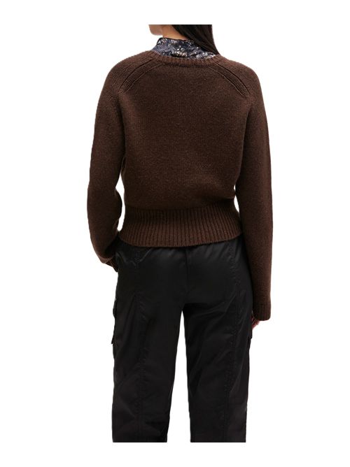 Shaved Chocolate Brown V-neck Jumper Ganni Ganni | K2614869 SHAVED CHOCOLATE